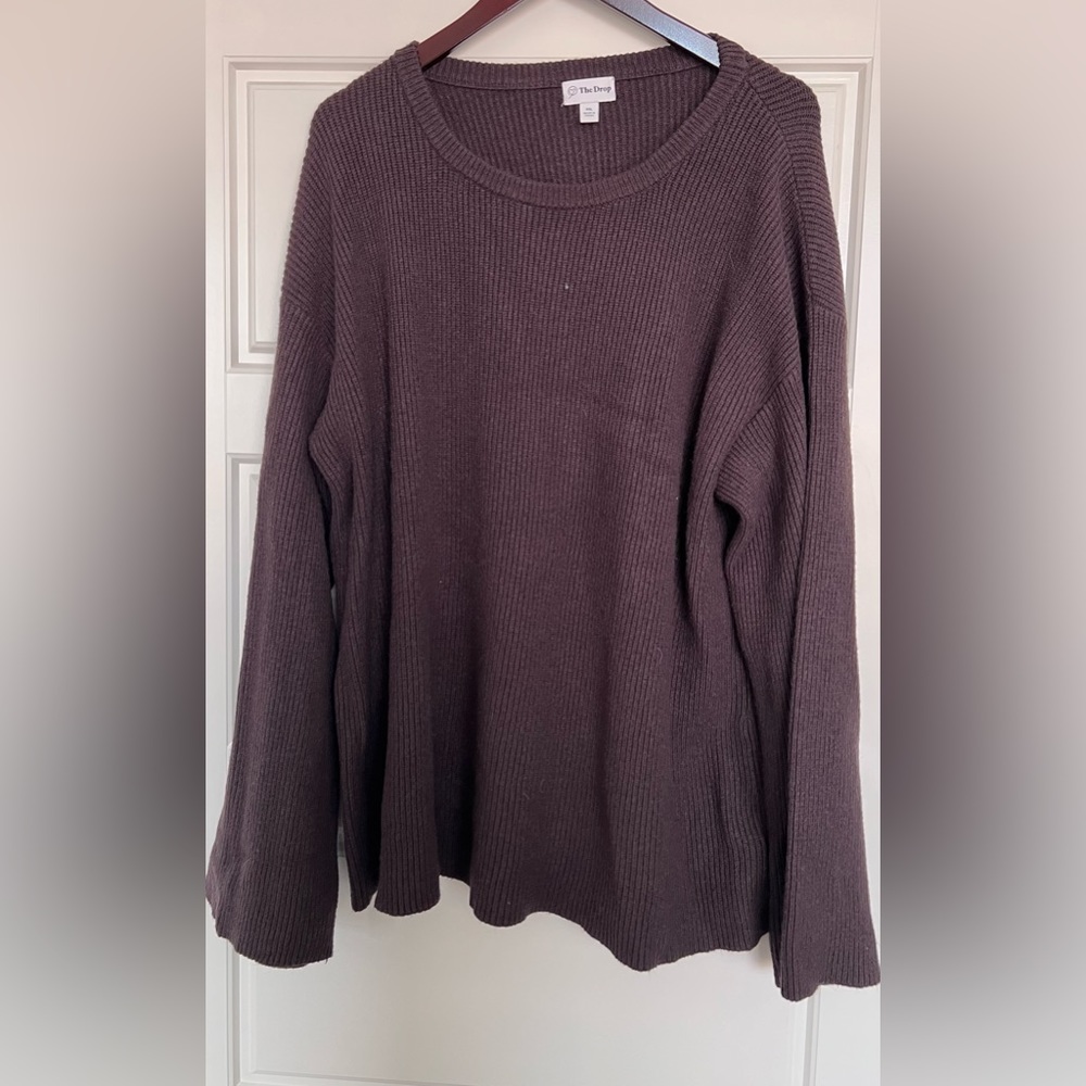 Brown sweater bell sleeves